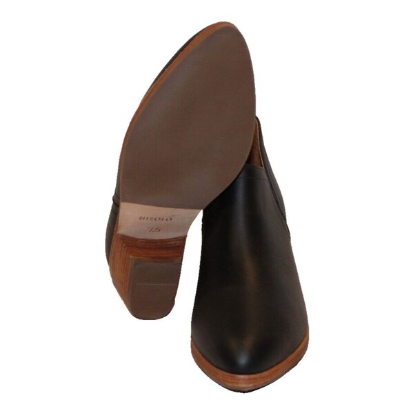 NISOLO Mia Ankle Boots Boots Black Leather Size 6.5 NIB $228 - Picture 9 of 9